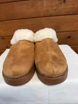Joy Mangano Joy Glamorous Cozy Slippers with Orthotic Insole Sz 10 WIDE NWOT thumbnail 7