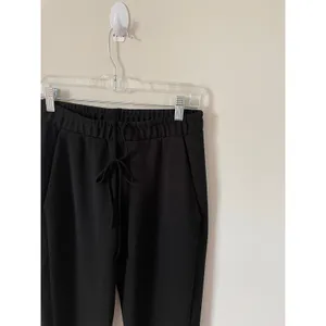 ZARA Basic Tie Ankle Dress Pants Black Size Medium NEW thumbnail 3