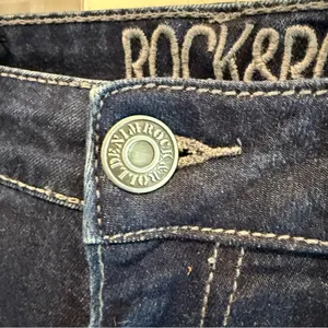 Rock and‎ Roll Denim High Rise Flare Leg Bell Bottom Frayed Jeans Size 30 x 32 thumbnail 4