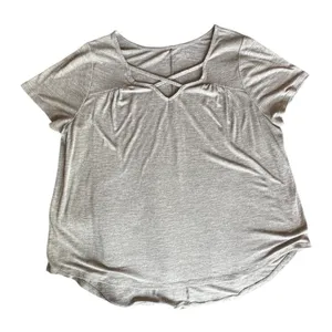 Lane Bryant Short Sleeve Greenish/Gray Top Size 18/20 thumbnail 3