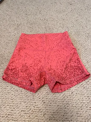 Buffbunny Small Pink Speckled‎ High Rise Athletic Shorts thumbnail 2
