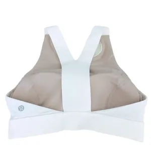 Lululemon Fast Free Bra Nulux White Sports Bra Size 6 thumbnail 4