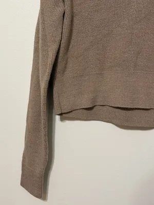 Lululemon Collared Merino Wool-Blend Sweater Medium Heathered Beech Wood thumbnail 4