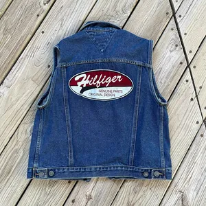 Tommy Hilfiger Women's Vintage Motorcycle Denim Vest Size M thumbnail 2