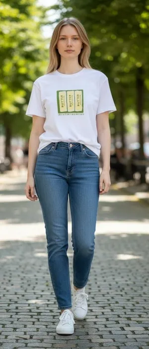 NWT Abercrombie & Fitch AF Essential White Green Yellow Short Sleeve Shirt Sz L thumbnail 1