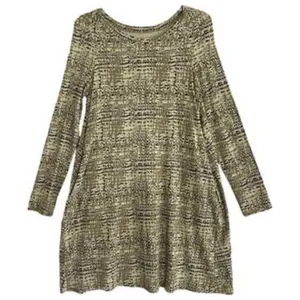 Pact Revive Organic Cotton Swing Dress - Size Large‎ Pockets Green Lagenlook thumbnail 1
