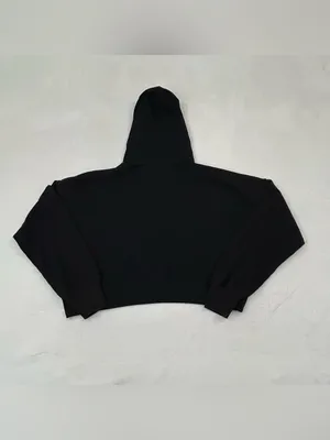 Hollister California Black Cropped Full Zip Up Hoodie Sweatshirt Women’s Size S thumbnail 7