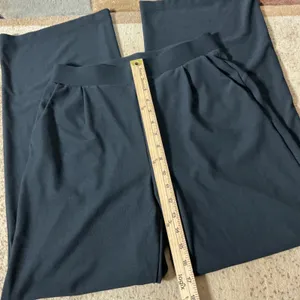 Halara High Waisted Wide Leg Dress Pants Womens M Black Flowy Work Yoga Trousers thumbnail 4