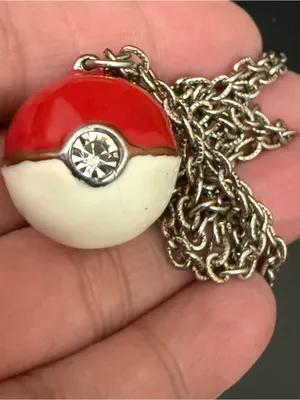 POKEMON Enameled Ball Pokeball Pendant Necklace thumbnail 5