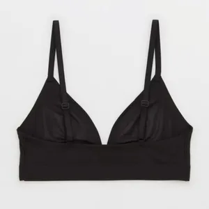 NWT AERIE Smoothez Mesh Triangle Black Bralette size Small thumbnail 2