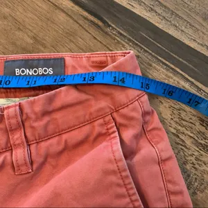 Bonobos Women's Casual Pants size 28 Cropped Chinos Coral Color thumbnail 6