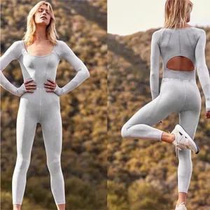 Free People Movement Good Karma‎ Onesie In Ice Grey Size XS/Small NWT thumbnail 2