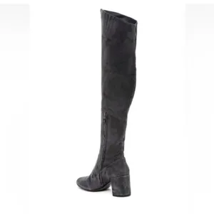 Steve Madden Jacoby Over the Knee Vegan Suede Boots Gray Size 7.5 Pointed Toe thumbnail 3
