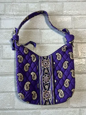 Vera Bradley Calypso Quilted Purple Floral-Paisley Shoulder Bag - Retired Print thumbnail 1