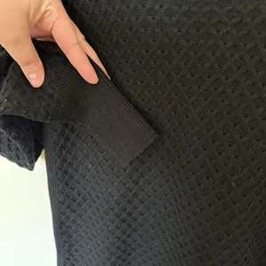 Athleta Merino Wool Blend Honeycomb Knit Pullover Sweater Minimalist Black Small thumbnail 3