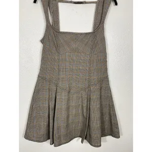 BDG Plaid Fit & Flare Mini Sleeveless Open Back Dress Size L thumbnail 13
