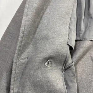 Free People S Oversized‎ Double Breasted Knit Blazer Jacket Gray Minimal Winter thumbnail 6