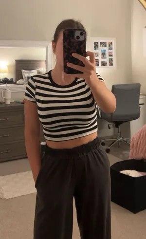 ZARA Striped Baby Tee thumbnail 1