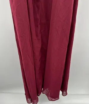 Birdy Grey Doris Chiffon Ruffle Sleeveless Bridesmaid Dress in Cabernet Sz S NEW thumbnail 8