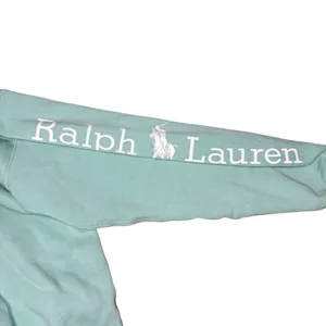 Polo Ralph Lauren Spellout Logo Hoodie Womens Medium Mint Green Cropped Fleece thumbnail 5