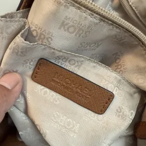 MICHAEL KORS Large Saffiano Leather Tote JET SET Tall TRAVEL ACORN BROWn thumbnail 11