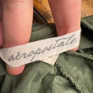 Aeropostale Womens Olive Green Floral Halter Empire Waist‎ Cotton Mini Dress M thumbnail 4