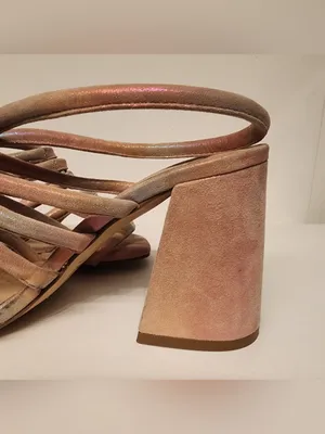 FREE PEOPLE COLETTE CINCHED HEEL RAINBOW METALLIC Size 6.5 thumbnail 14