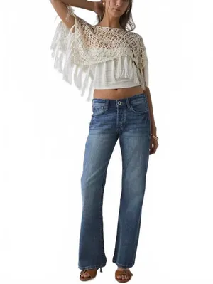 UO BDG Teo Relaxed Low-Rise Bootcut Jeans Urban Outfitters NWT Oxford Blue 33 thumbnail 4