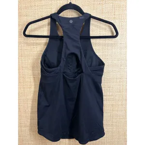 Lululemon Black Racerback Tank Top with Built-in Shelf Bra Size 6 W1AS2S thumbnail 3