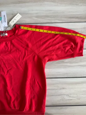 Nine Britton Short Sleeve Scuba Sweatshirt Red Large NWT STITCH FIX thumbnail 6