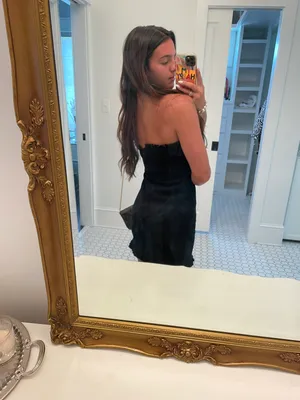 She + Sky Suede Black Dress thumbnail 6