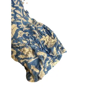 Madison Mathews Blue Floral Folly Midi Maxi Dress Sz. L thumbnail 3