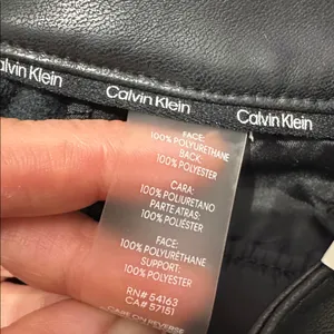 CALVIN KLEIN Faux Leather Ankle Pant 16 Black $109 Retail NWT thumbnail 12