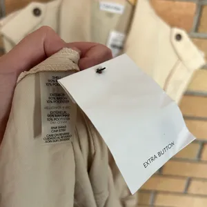 NWT Calvin Klein Women's Tan Belted Fitted Button Front Cap Sleeve Dress Size 10 thumbnail 4