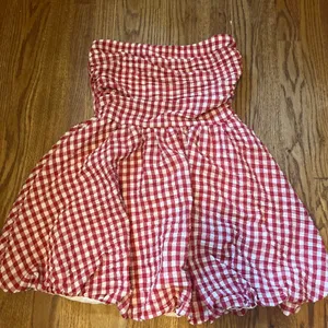 By Together Gingham Strapless Mini Dress thumbnail 1