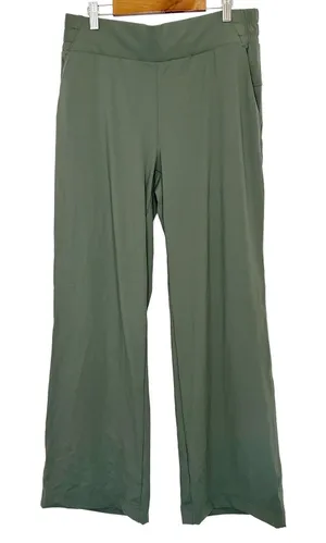 Member's Mark Green Wide Leg Travel Pants Elastic Waist NWT Womens Medium thumbnail 1