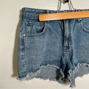Pacsun Women's Size 29 High Rise Festival Short Medium Wash Cut Off Denim Cotton thumbnail 2