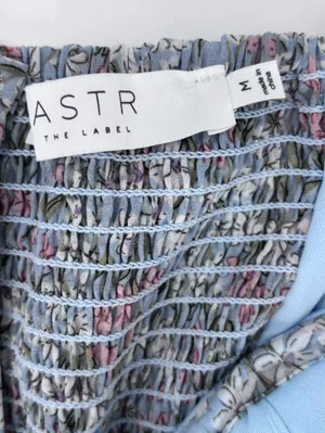 Astr Floral Tiered Maxi Dress in Light Gray and White thumbnail 2