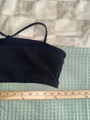 NWOT Vuori Black Hot Mesh Bra thumbnail 2