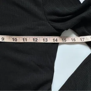 Altar'd State Black Long Sleeve Ribbed Mock Neck Crop Top Size X-Small NWOT thumbnail 5