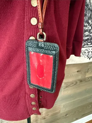 Dooney and Bourke pebble grain lanyard id holder thumbnail 2
