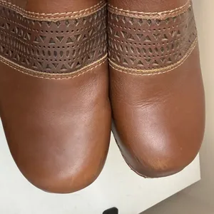 Björndal Brown Leather “Eliana” Clogs Sz 10 Boho Cottagcore Festival thumbnail 6