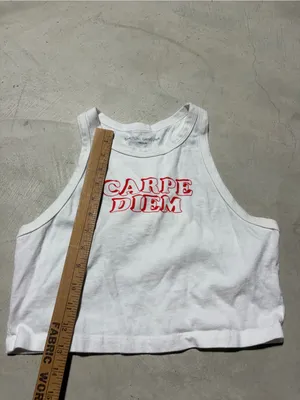 Spiritual gangster Carpe Diem White Crop Tank medium thumbnail 10