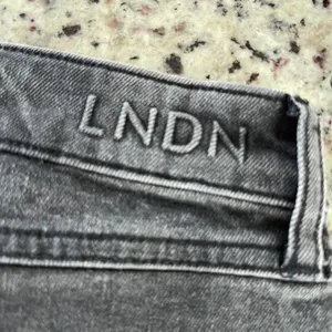 LNDN Denim Flare Jeans Womens 24 Black Vintage Wash‎ Sustainable High Rise NWT thumbnail 6