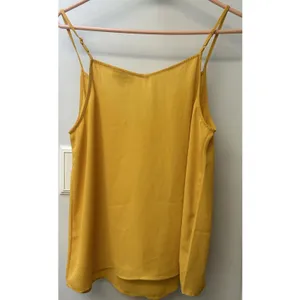 LOFT Outlet Ann Taylor Mustard Yellow Camisole Bow Accent Cami Tank Top Sz S thumbnail 2