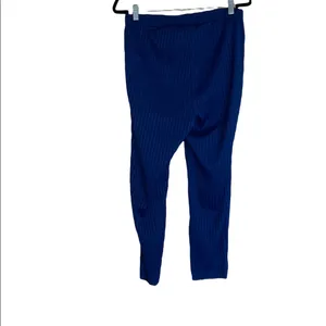 NWT ZARA High Waisted Ribbed Pleated Wide Leg Crop Pant Trouser Medium thumbnail 9