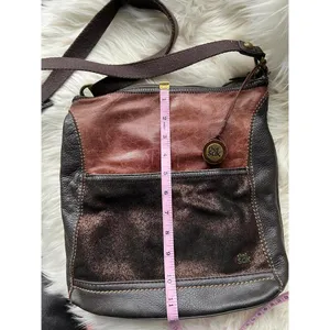 Stylish The Sak Leather Crossbody Bag - Brown and Bronze thumbnail 2