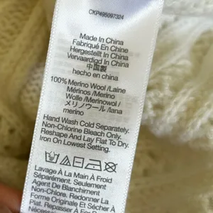 NWT‎ Madewell Ivory Pointelle-Stitch Mockneck Sweater Size XXS thumbnail 7