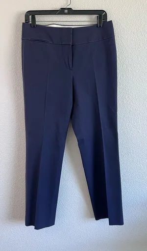 LOFT Women's Navy Julie Petite Curvy Pants Zipper‎ Fly Classic Stretch Business thumbnail 1