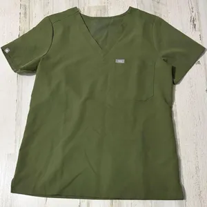 Figs Olive Green Women's Scrub  Top thumbnail 1